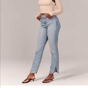 Abercrombie curve love 90s straight ultra high rise